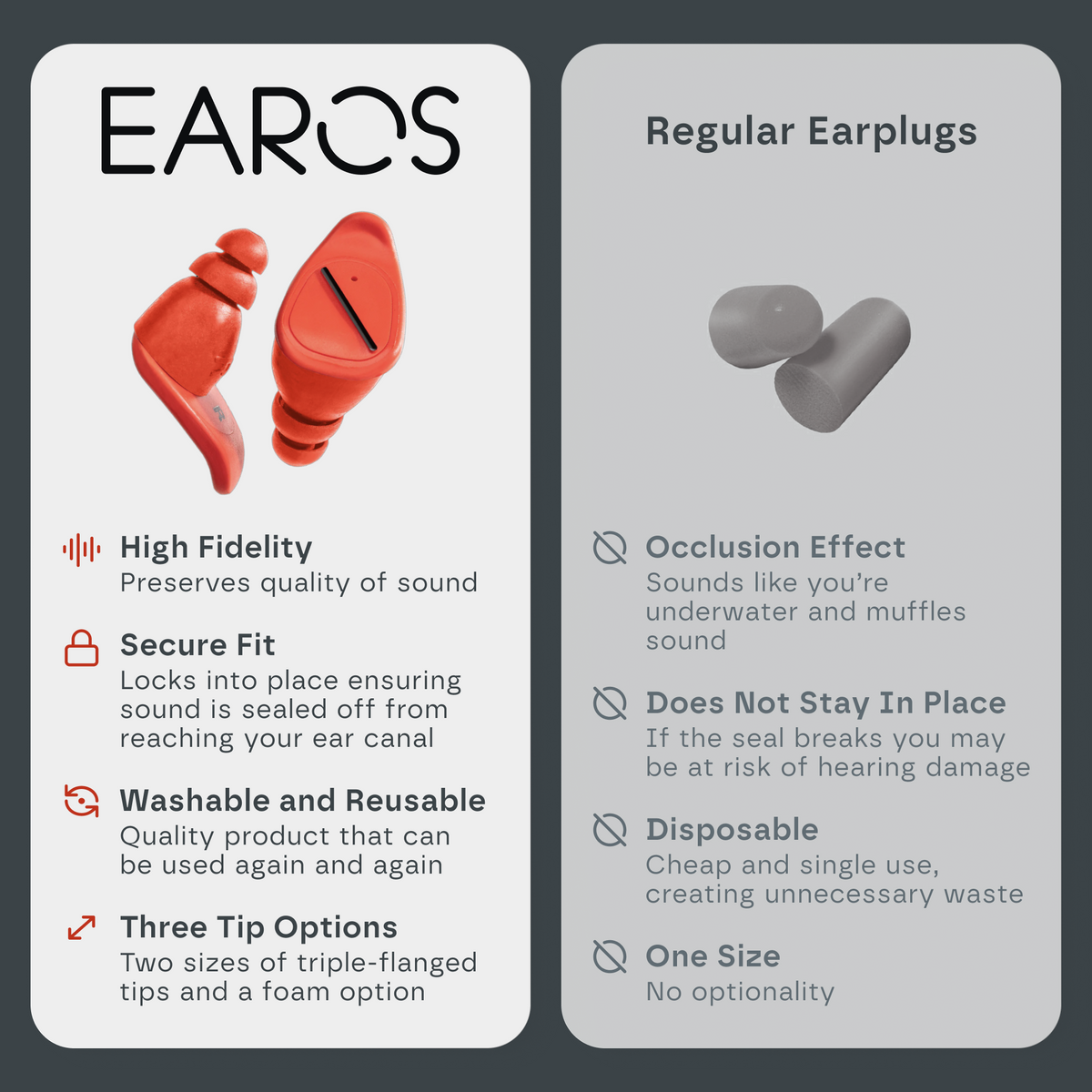 EAROS SPORT earplugs — lifestyle view