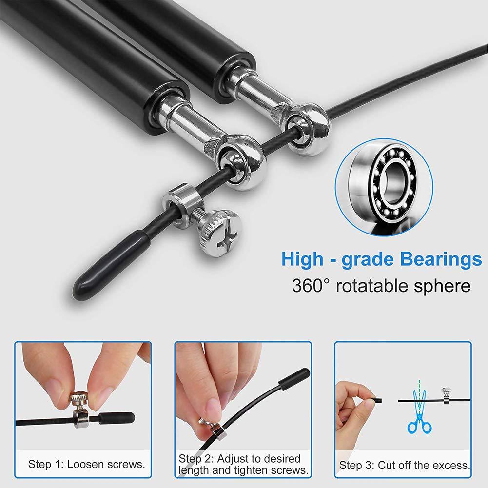 Speed Jump Rope — Adjustable Bearing Skipping Rope for Gym