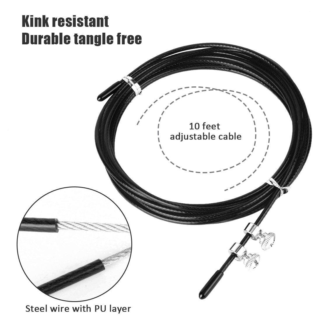 Speed Jump Rope — Adjustable Bearing Skipping Rope for Gym