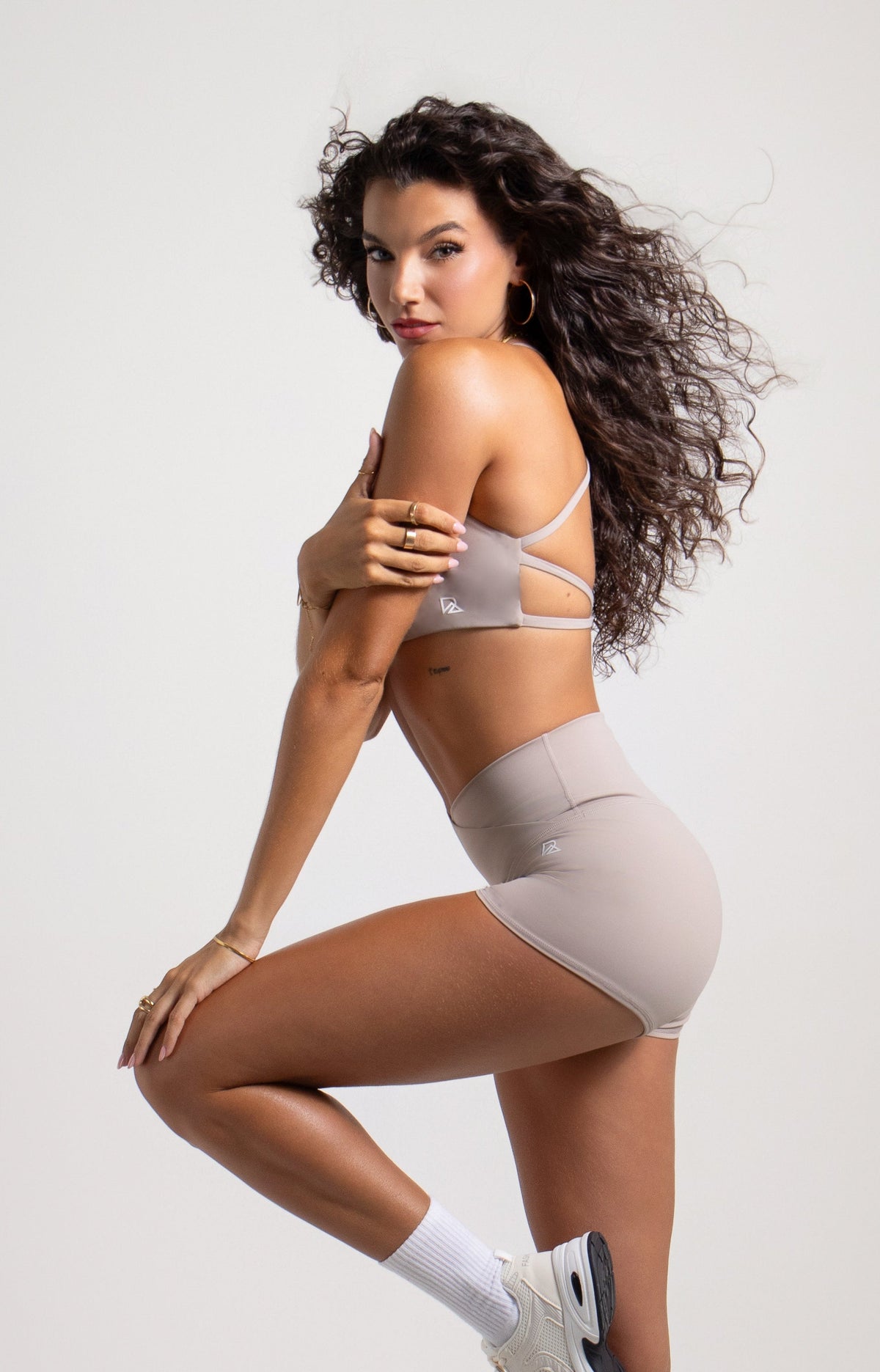 Strappy open-back sports bra — back detail