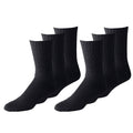 Unisex crew athletic cotton socks 12-pack — black product view